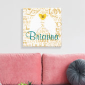 Gepersonaliseerde Angel Wings Canvas Afdruk (Insitu (Woonkamer))