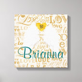 Gepersonaliseerde Angel Wings Canvas Afdruk (Voorkant)