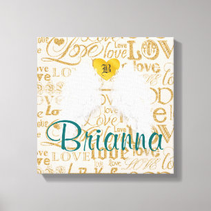 Gepersonaliseerde Angel Wings Canvas Afdruk