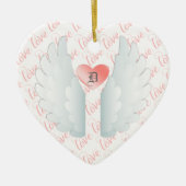 Gepersonaliseerde Angel Wings Keramisch Ornament (Voorkant)