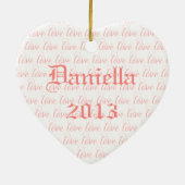 Gepersonaliseerde Angel Wings Keramisch Ornament (Achterkant)