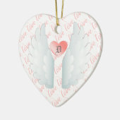 Gepersonaliseerde Angel Wings Keramisch Ornament (Links)