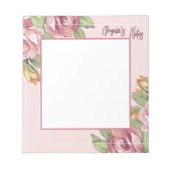 Gepersonaliseerde Angela's Notities Bloemrijk Roma Notitieblok (Voorkant)