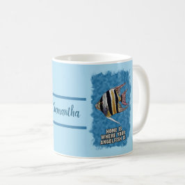 Gepersonaliseerde AngelFish Aquarium Gift voor Hui Koffiemok