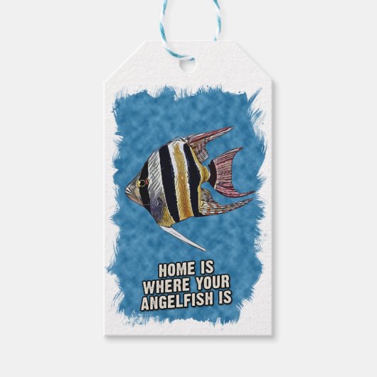 Gepersonaliseerde Angelfish Perfect voor Aquarium- Cadeaulabel (Voorkant)