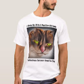 Gepersonaliseerde Angry Cat T-Shirt (Voorkant)
