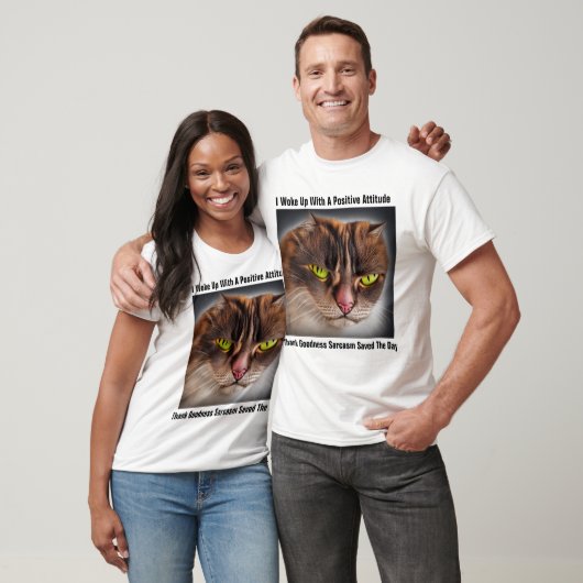 Gepersonaliseerde Angry Cat T-Shirt (Unisex)