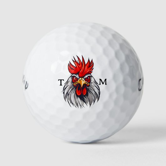 Gepersonaliseerde Angry Rooster Callaway golfballe Golfballen (Voorkant)