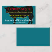 Gepersonaliseerde Angus Bull Silhouette Visitekaartje (Voorkant / Achterkant)