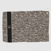 Gepersonaliseerde Animal Print Vrouwen Monogrammed Golfhanddoek (Horizontaal)