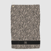 Gepersonaliseerde Animal Print Vrouwen Monogrammed Golfhanddoek (Voorkant)