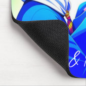 Gepersonaliseerde anime koppel knuffelen roze en b muismat (Hoek)