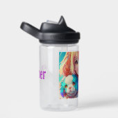 Gepersonaliseerde anime meisje met puppy waterfles (Rechts)