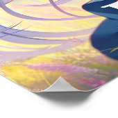 Gepersonaliseerde anime meisje spelen de viool poster (Hoek)