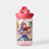 Gepersonaliseerde anime meisje spelen de viool waterfles (Voorkant)