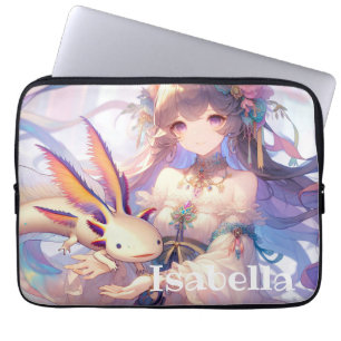 Gepersonaliseerde anime meisjes laptop sleeve