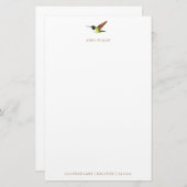Gepersonaliseerde Anna's Hummingbird Stationery Briefpapier (Voorkant / Achterkant)