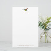 Gepersonaliseerde Anna's Hummingbird Stationery Briefpapier (Staand voorkant)