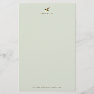 Gepersonaliseerde Anna's Hummingbird Stationery Briefpapier