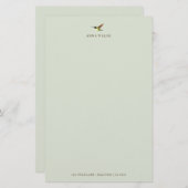 Gepersonaliseerde Anna's Hummingbird Stationery Briefpapier (Voorkant / Achterkant)