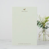 Gepersonaliseerde Anna's Hummingbird Stationery Briefpapier (Staand voorkant)