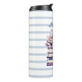 Gepersonaliseerde Antiek boeken en Rozen Thermosbeker (Gedraaid links)