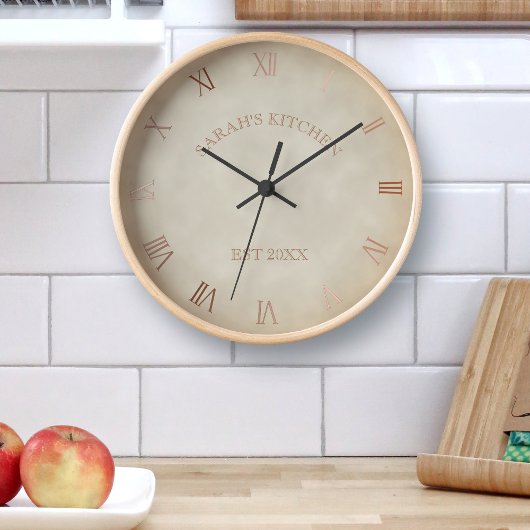 Gepersonaliseerde Antiek look Keuken Landhuis Ronde Klok