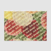 Gepersonaliseerde Antiek Rood Wit Roze Rozen Tissuepapier (Voorkant)