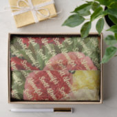 Gepersonaliseerde Antiek  Rood Wit Roze Rozen Tissuepapier (Geschenk)