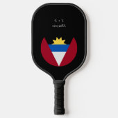 Gepersonaliseerde Antigua en Barbuda Vlag Pickleball Paddle (Voorkant)