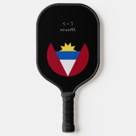 Gepersonaliseerde Antigua en Barbuda Vlag Pickleball Paddle