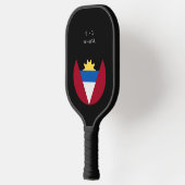 Gepersonaliseerde Antigua en Barbuda Vlag Pickleball Paddle (Links)