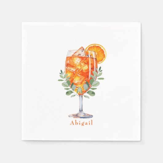Gepersonaliseerde Aperol Spritz douche Servet (Voorkant)