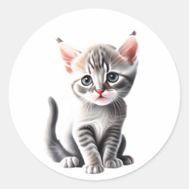 Gepersonaliseerde Aphrodite - Cyprus Kat Kitten Ronde Sticker