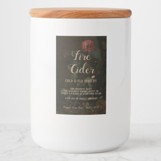 Gepersonaliseerde  Apothecary Jar Gift Voedselcontainer Etiket (Voorkant)