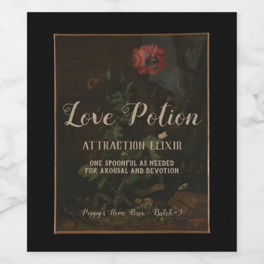 Gepersonaliseerde  Apothecary Jar Love Potion Wijn Etiket (Enkel label)