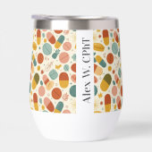 Gepersonaliseerde apotheek Boho Stemless Wine Tumb (Rechts)