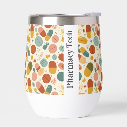 Gepersonaliseerde apotheek Boho Stemless Wine Tumb (Links)