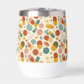 Gepersonaliseerde apotheek Boho Stemless Wine Tumb (Voorkant)