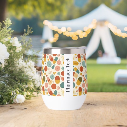 Gepersonaliseerde apotheek Boho Stemless Wine Tumb (Huwelijk)