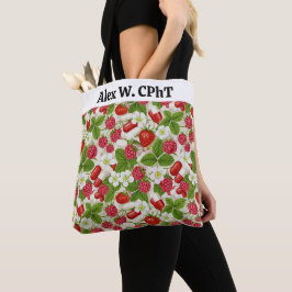 Gepersonaliseerde apotheek Canvas tas Berry Red