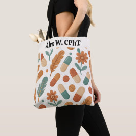 Gepersonaliseerde apotheek Canvas tas Boho Daisy F