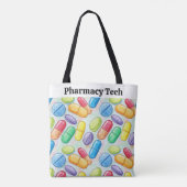 Gepersonaliseerde apotheek Canvas tas met Bright P (Achterkant)