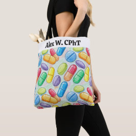 Gepersonaliseerde apotheek Canvas tas met Bright P