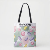 Gepersonaliseerde Apotheek Canvas tas Roze Paarse  (Voorkant)