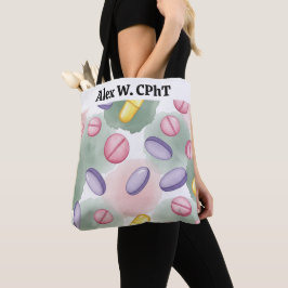 Gepersonaliseerde Apotheek Canvas tas Roze Paarse