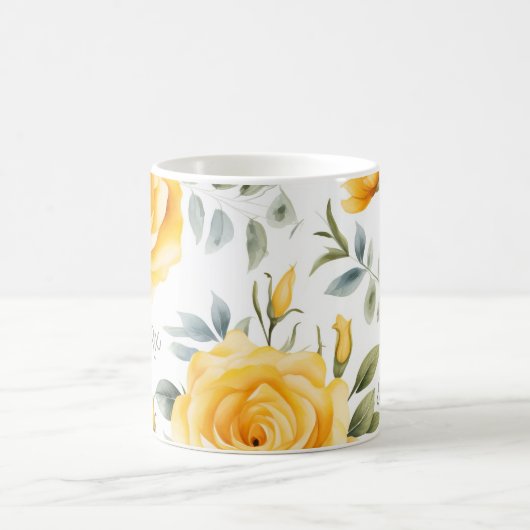 Gepersonaliseerde apotheek Mok Yellow Roses (Center)