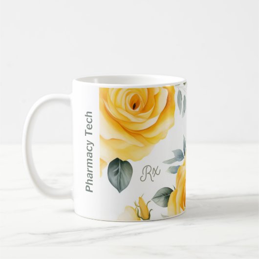 Gepersonaliseerde apotheek Mok Yellow Roses (Links)