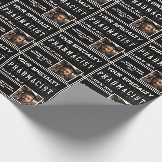 Gepersonaliseerde Apotheek Naam Afstuderen Jaar Fo Cadeaupapier (Hoek)