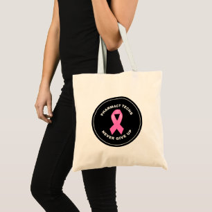 Gepersonaliseerde Apotheek Tech Pink Ribbon Canvas Tote Bag